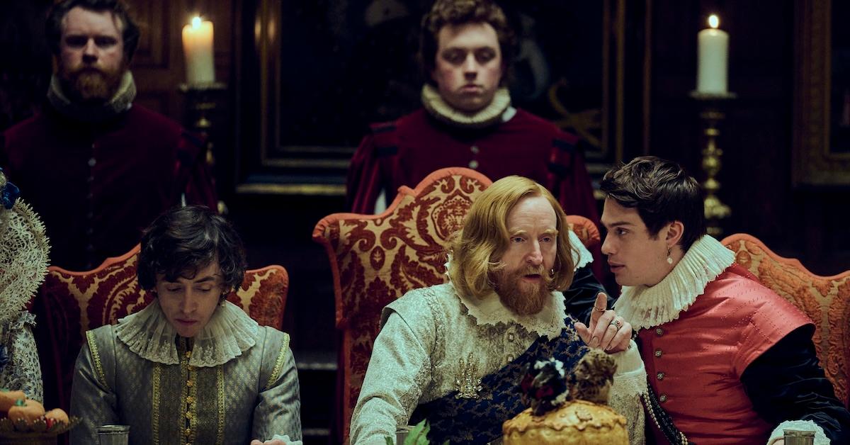 George Villiers and King James in 'Mary & George' dining