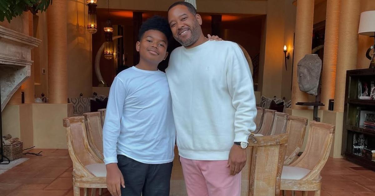 Ananda Lewis's son with his dad, Harry Smith
