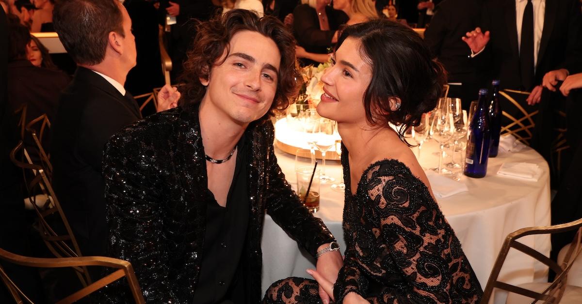 Timothee Chalamet and Kylie Jenner at the 81st Golden Globes