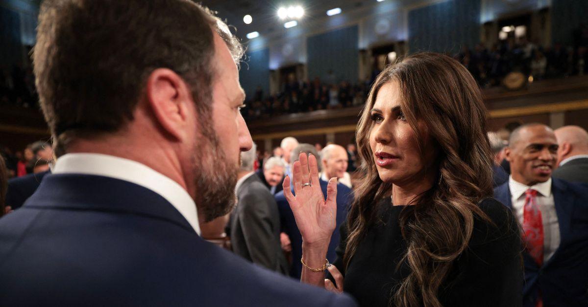 Kristi Noem at the 2025 State of the Union.