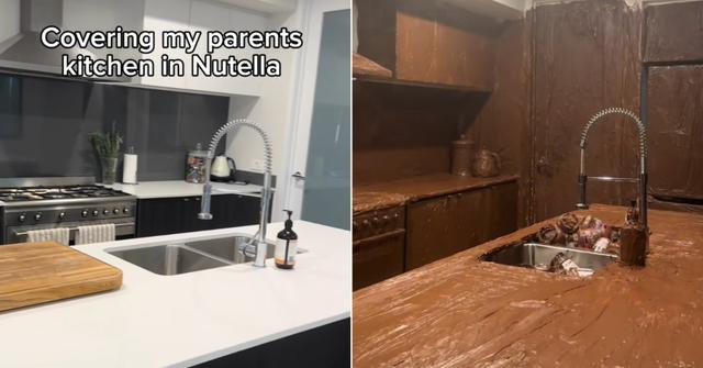 Nutella in kitchen on TikTok