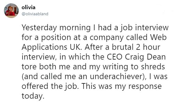 job offer rejection