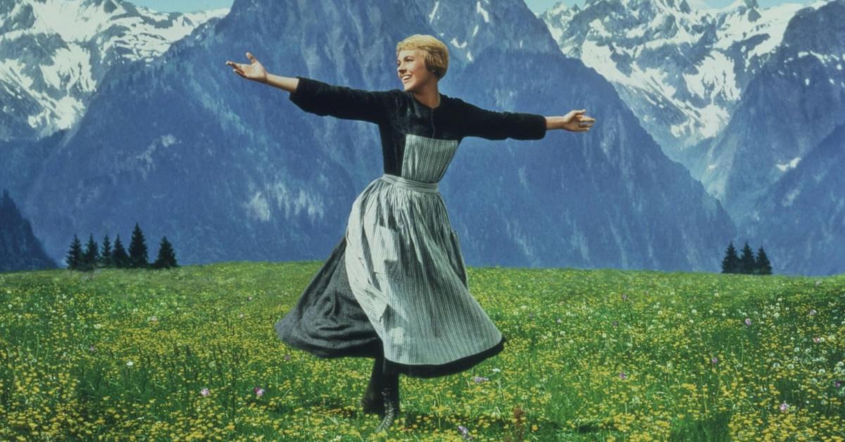 Julie Andrews dancing in 'The Sound of Music'