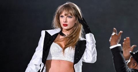 Taylor Swift performs on stage during "Taylor Swift | The Eras Tour" in Wales on June 18, 2024.