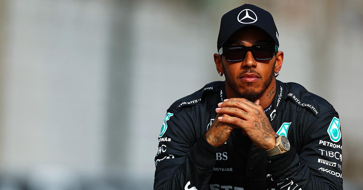 Lewis Hamilton with sunglasses on at the Grand Prix of Abu Dhabi. 