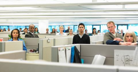 angry employees in office