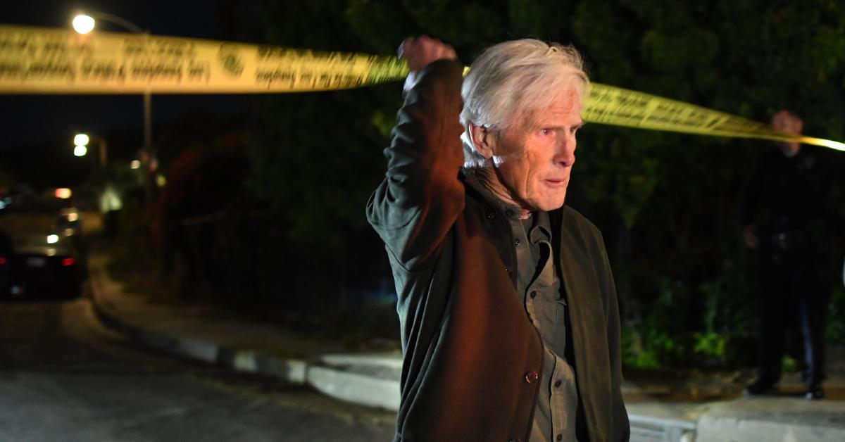 Keith Morrison outside Matthew Perry's house on Oct. 28, 2023