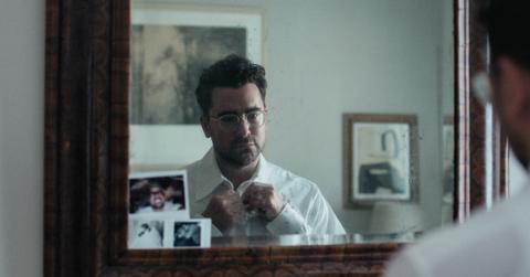 Marc getting ready for Oliver's funeral in 'Good Grief'