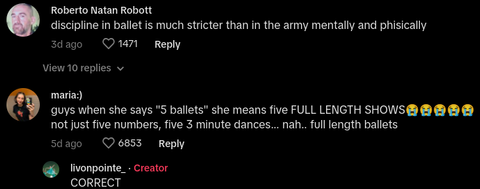 Ballerina shares ballet rules, internet is horrified