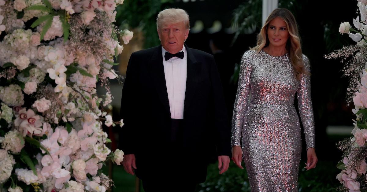 Melania and Donald Trump at New Years Eve event in Mar-a-Lago in 2022