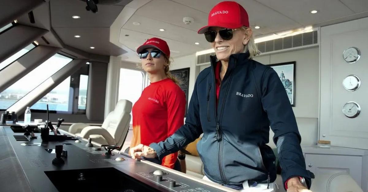 Captain Sandy on the Bravardo on Below Deck Med.