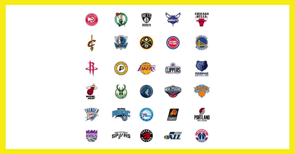 NBA team logos.