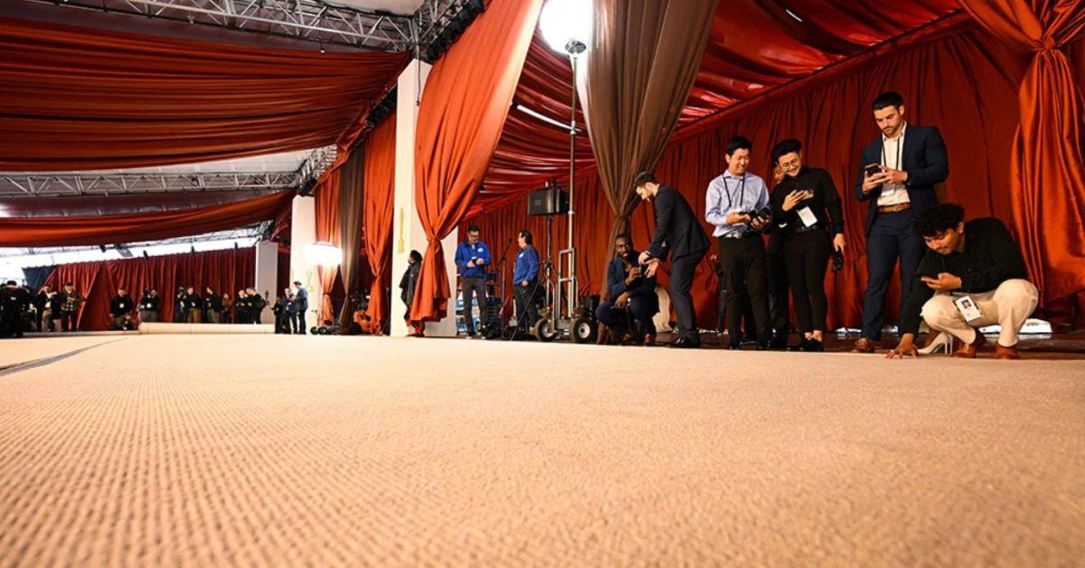 The champagne carpet for the Oscars.