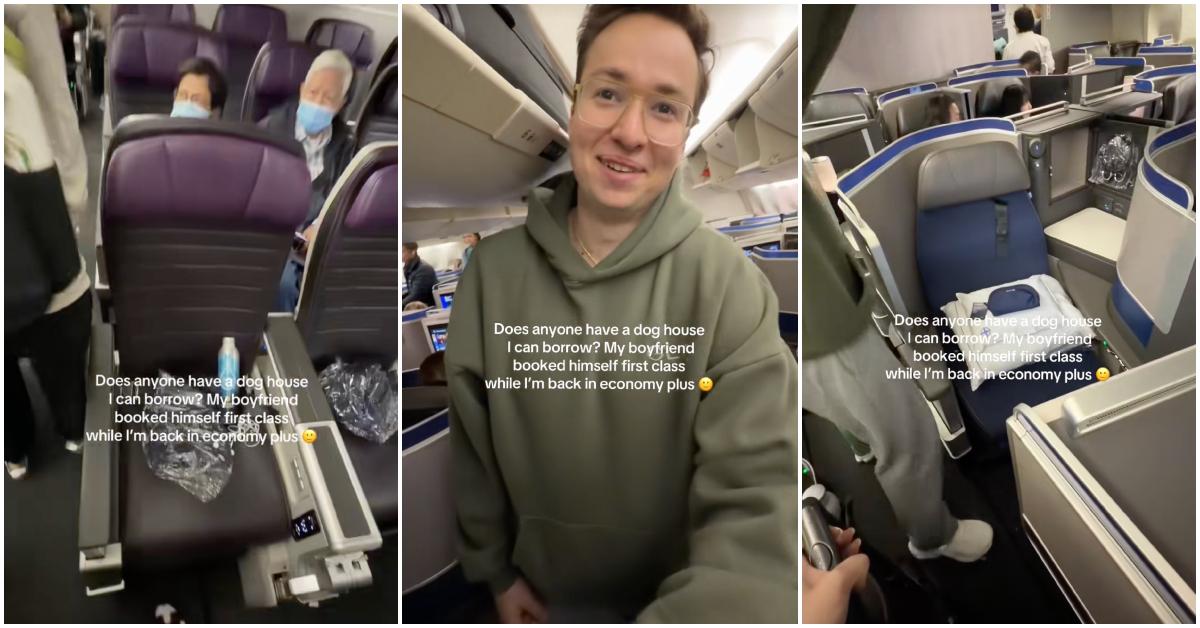 Boyfriend Books Only Himself a First-Class Seat on a Flight