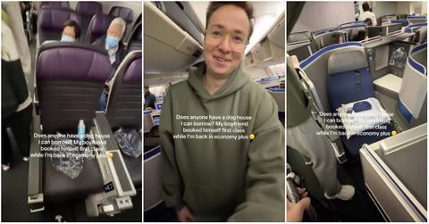 Boyfriend Books Only Himself a First-Class Seat on a Flight
