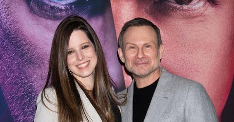 Christian Slater and Brittany Lopez at the 2024 premiere of 'Dexter: New Blood.'