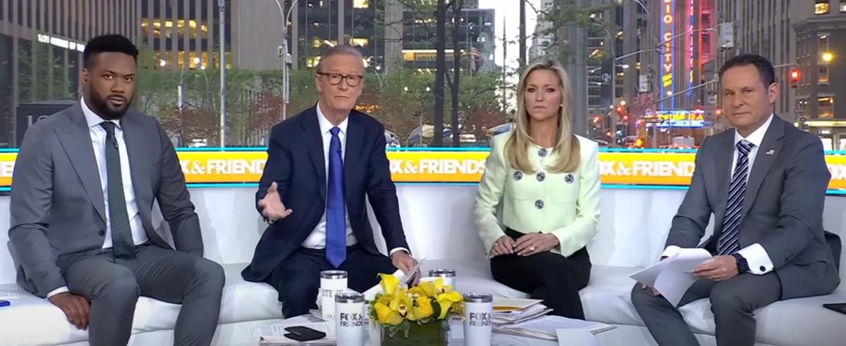 (L-R): Lawrence Jones, Steve Doocy, Ainsley Earhardt, and Brian Kilmeade