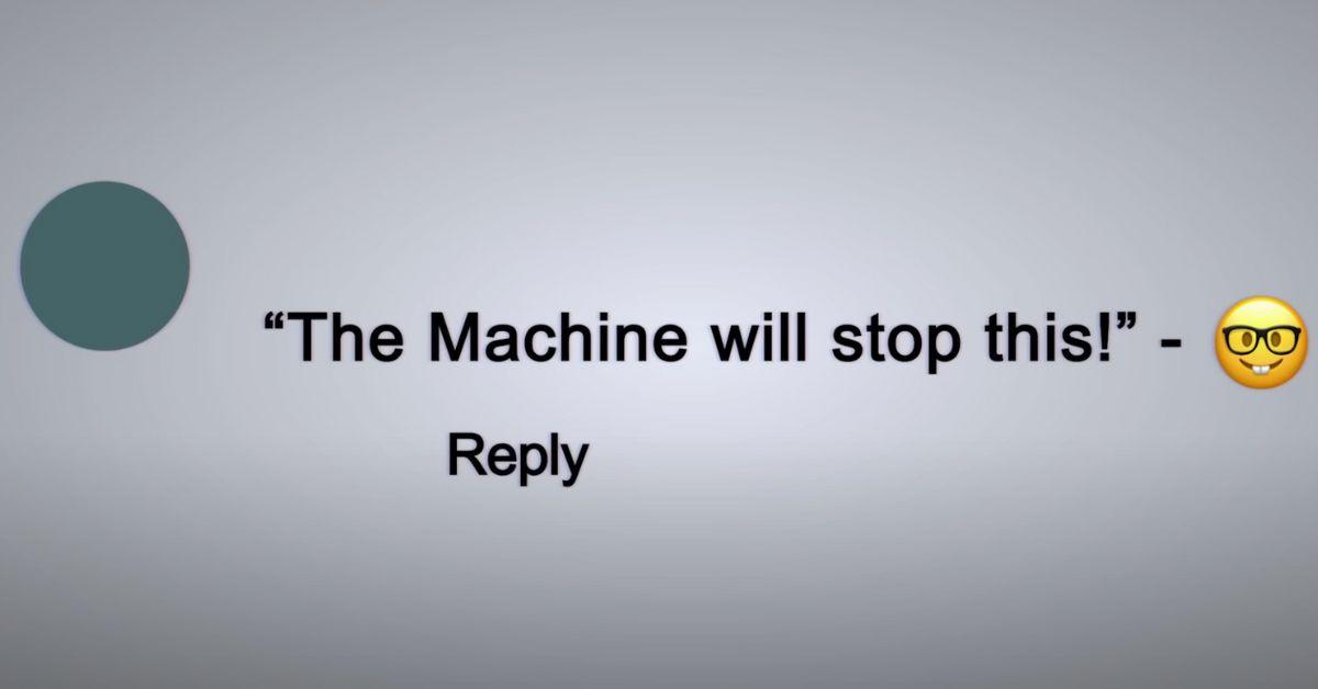 An online message from an unknown user about 'the Machine'
