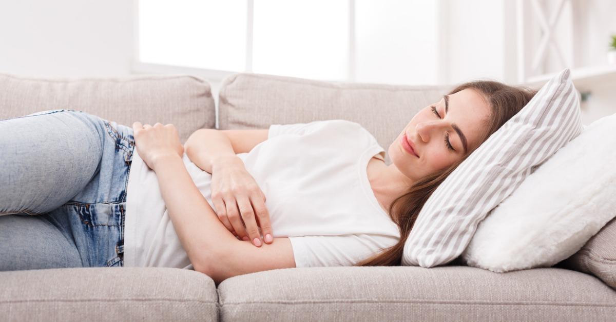 relaxed girl taking nap at home picture id