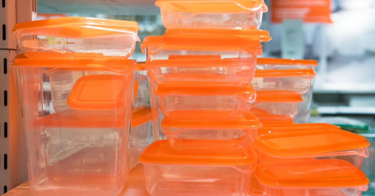 orange plastic boxes of various sizes sold in cookware stores plastic picture id