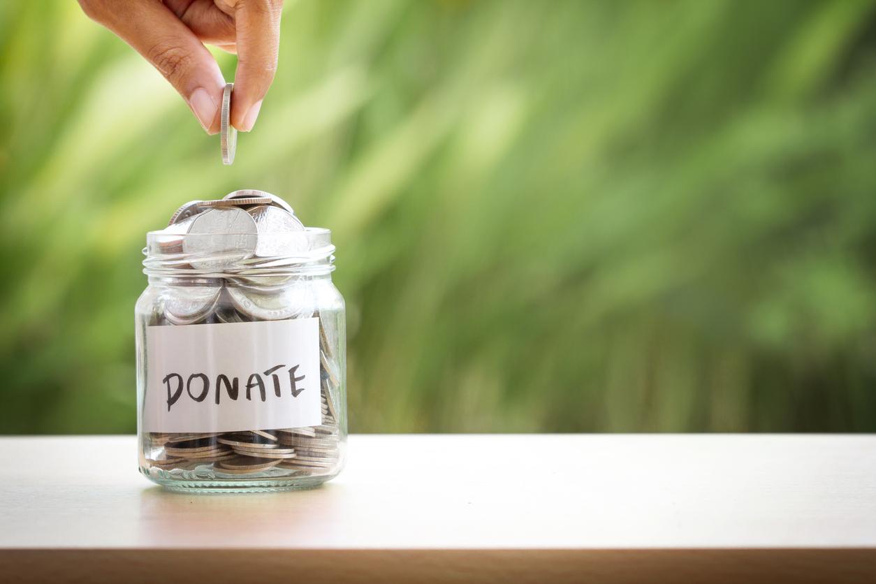 donate fundraising stock image