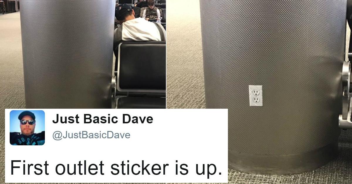 Guy Trolls Airport Travelers With Fake Outlets