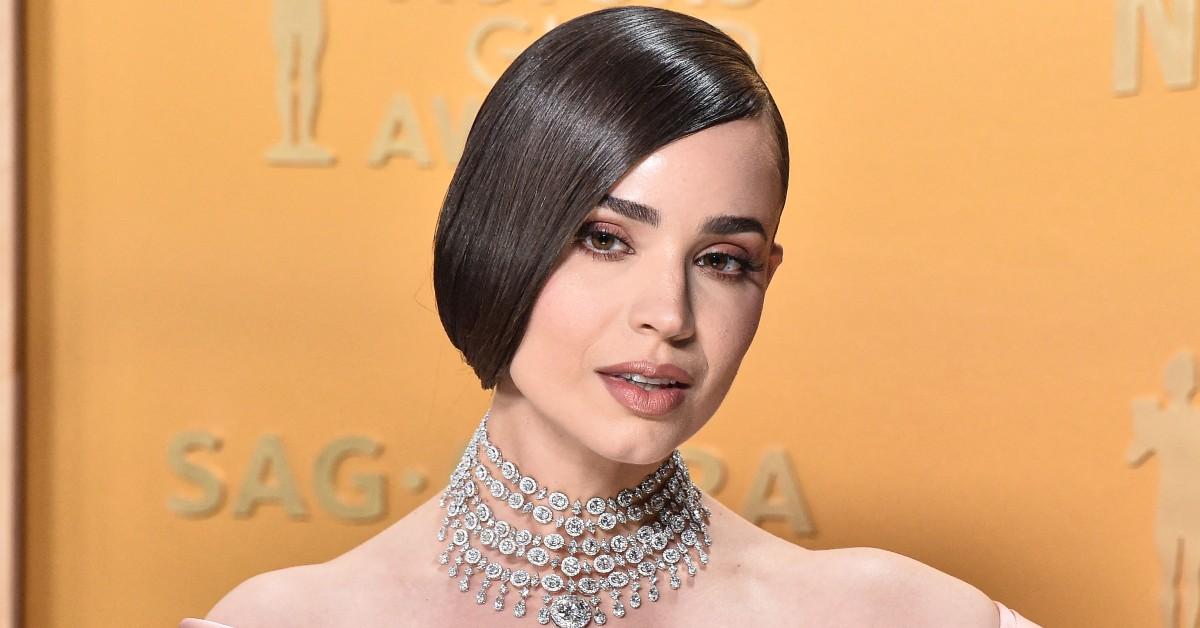 Sofia Carson posing for a press photo