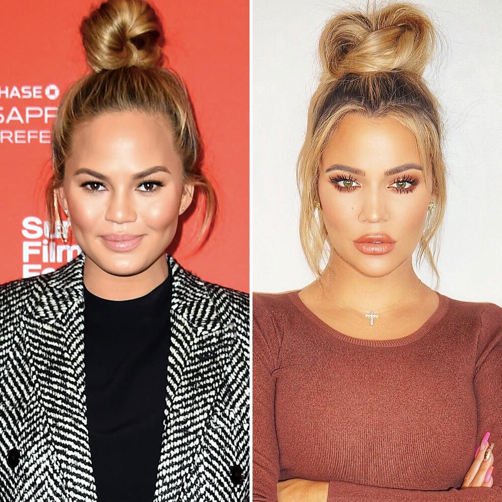 chrissy khloe bun