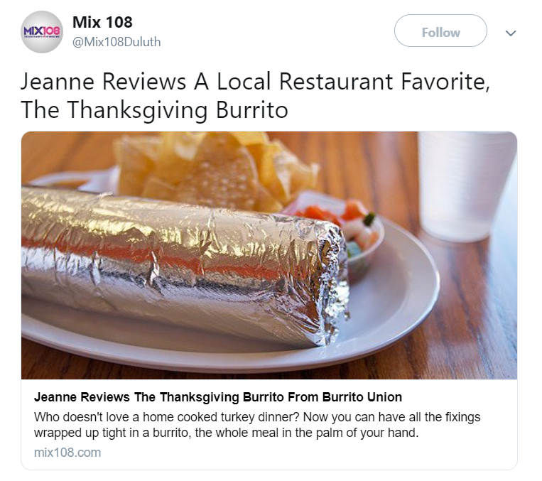 thanksgiving burrito