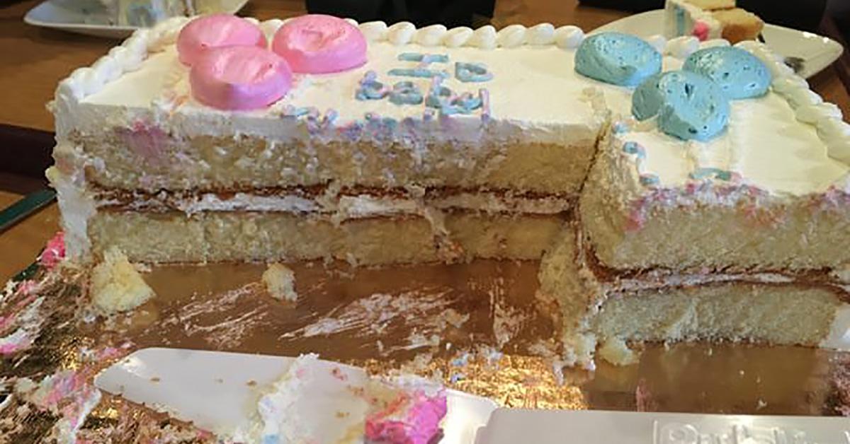 gender reveal cake