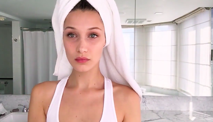 bella hadid no makeup