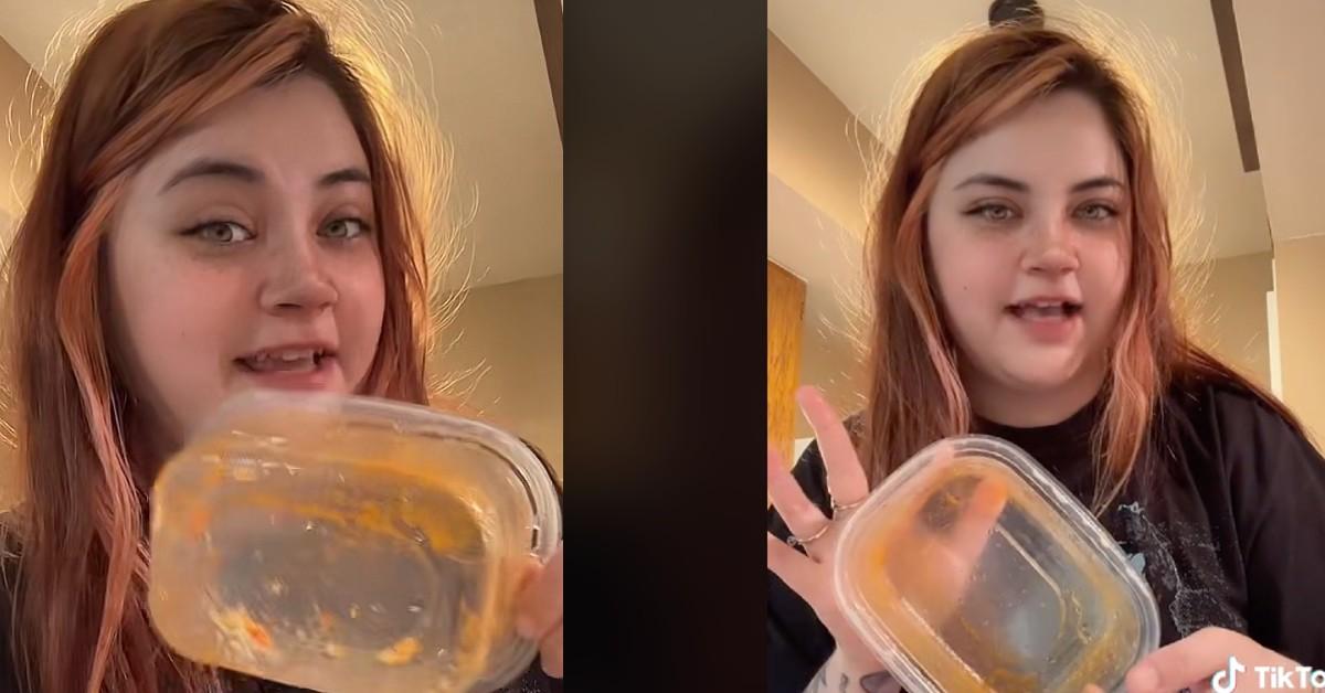 A TikTok creator explains how to clean Tupperware 