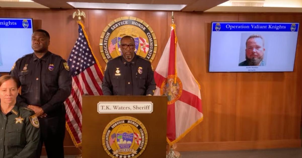 Jacksonville Sheriff T.K. Waters leads a press conference about Operation Valiant Knights