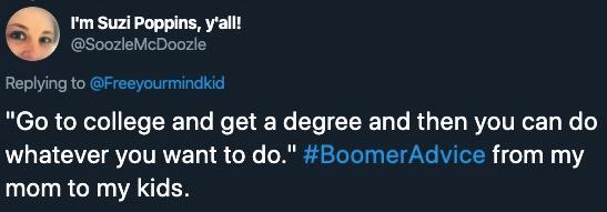 boomer advice