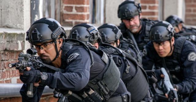 The team at a crime scene on 'S.W.A.T.'