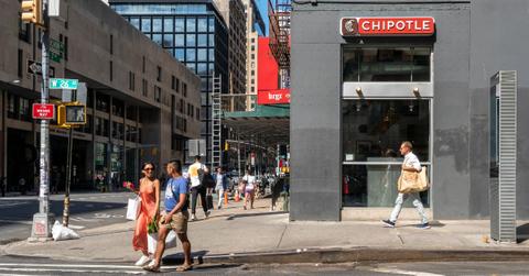 A Chipotle storefront in New York City.