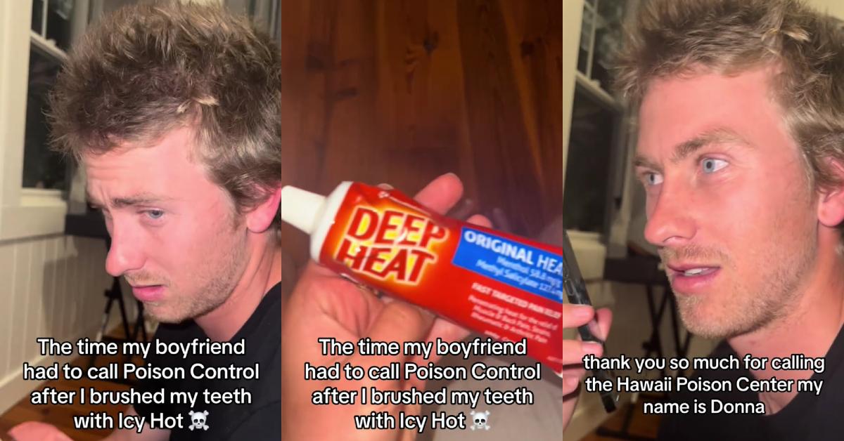 Woman Accidentally Brushes Teeth with Deep Heat Muscle Ointment