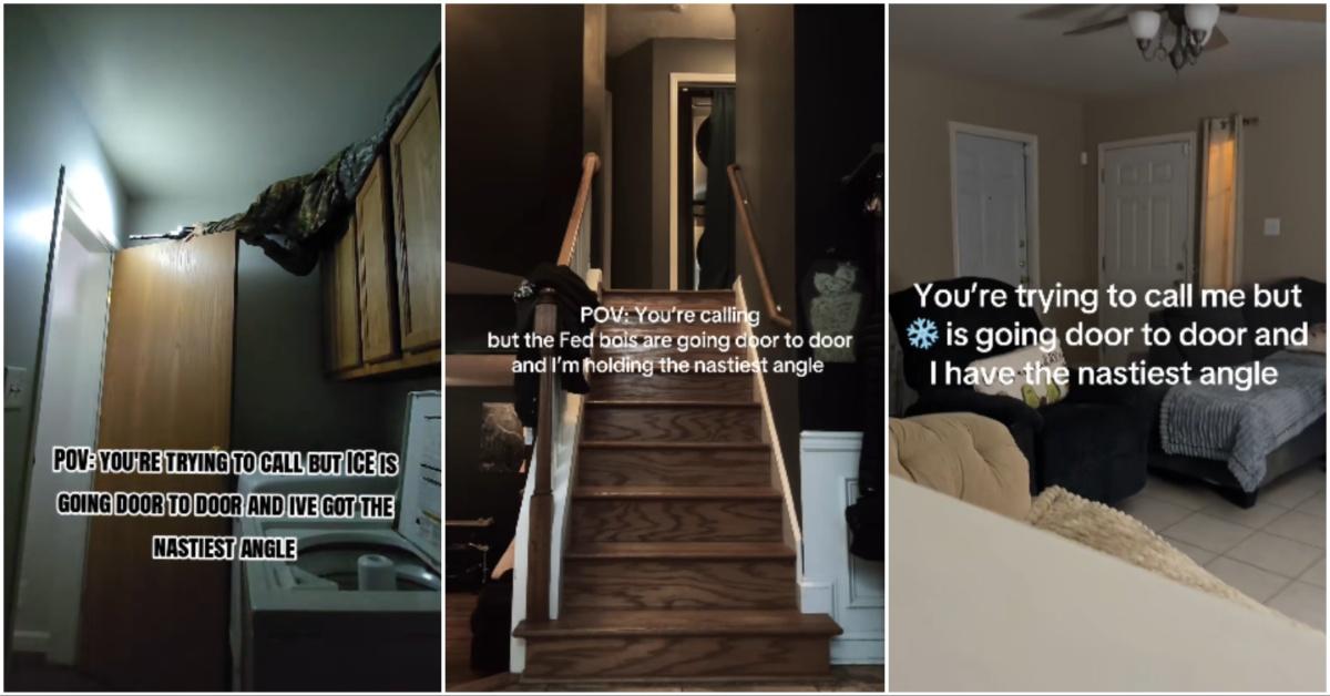 Collage of nastiest angle TikTok trend