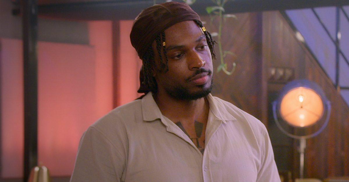 Patrick during a scene on 'Love is Blind: UK: Season 2'.
