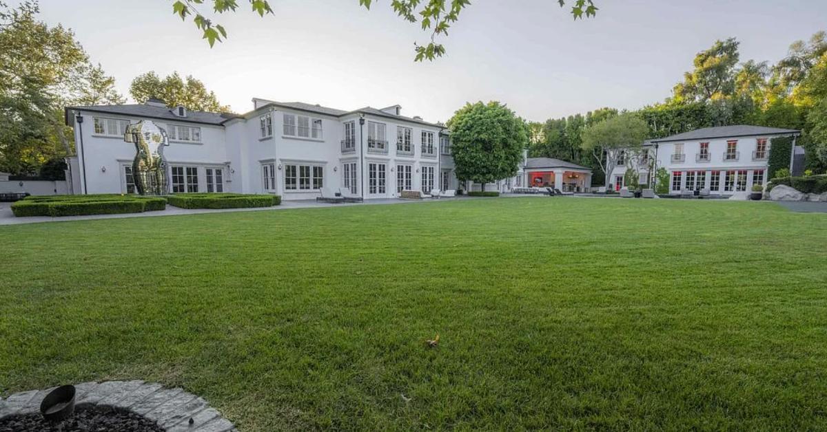 Diddy's backyard at his Beverly Hills home now for sale.