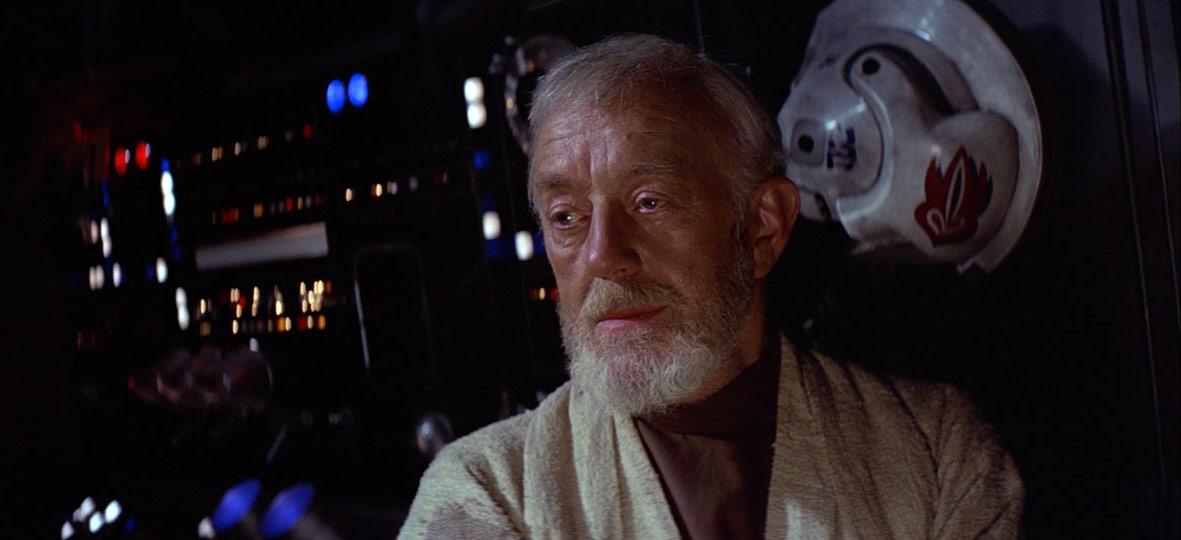 Alec Guinness as Obi-Wan Kenobi in 'A New Hope.'