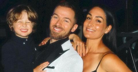 Nikki Garcia, her husband Artem, and their son together.