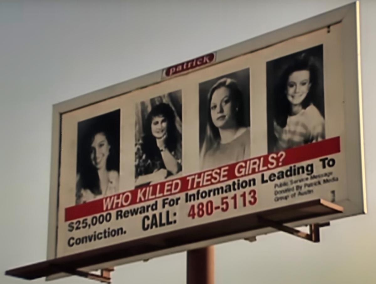 Billboard for the victims of the Yogurt Shop Murders