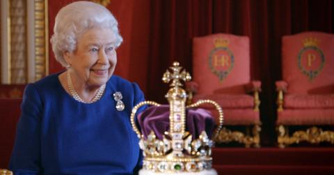 Queen Elizabeth II and crown