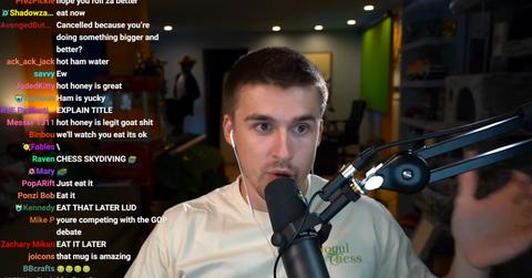 YouTuber streamer Ludwig sharing why chessboxing event was canceled.