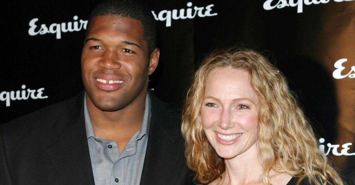 Michael Strahan and ex-wife Jean Muggli at the Esquire Apartment 2003 Launch Party