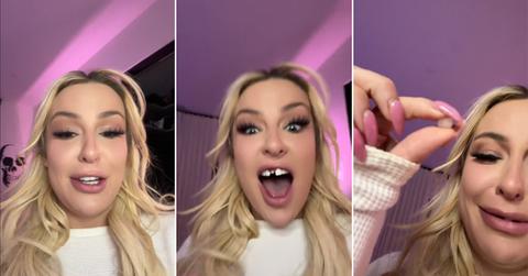 Tana Mongeau's veneers fall out