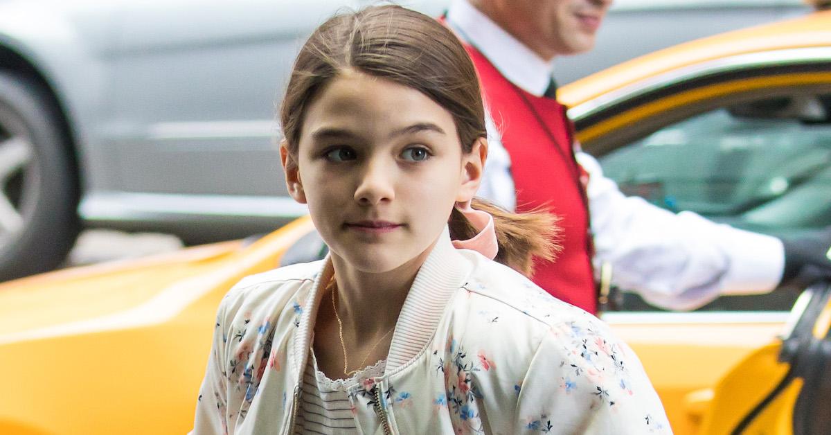 Suri Cruise is seen arriving at her hotel on April 28, 2018, in New York