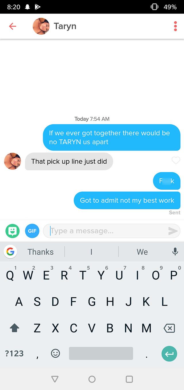 Best Tinder Pick up Lines Inspired by Match's Name