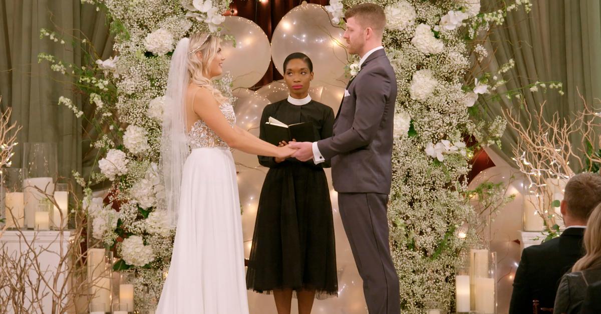 Giannina Gibelli and Damian Powers on their wedding day during 'Love Is Blind' Season 1